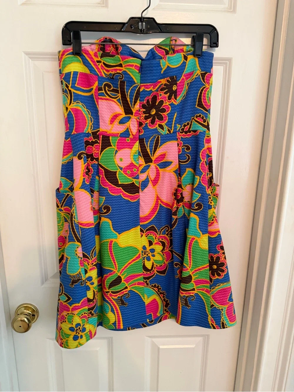 Lilly Pulitzer Strapless Dress in Blue, Pink, Green, Yellow - Picture 2 of 4